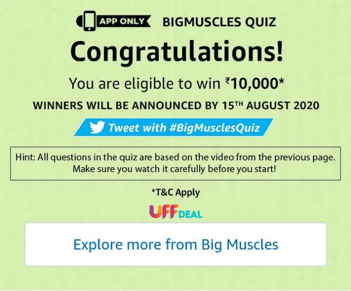 amazon big muscles quiz pr