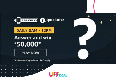 Amazon Quiz Answers 13 August 2020 |  Play and Win ₹50000 Amazon Pay Balance