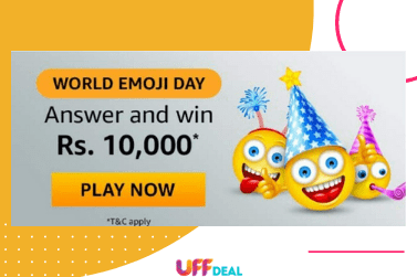 Amazon World Emoji Day Quiz Answers | Play And Win ₹10,000 Pay Balance