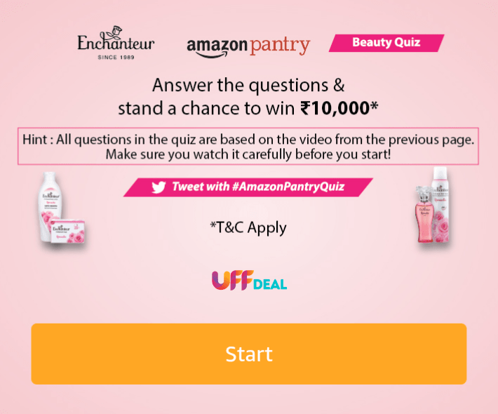 play amazon pantry beauty quiz