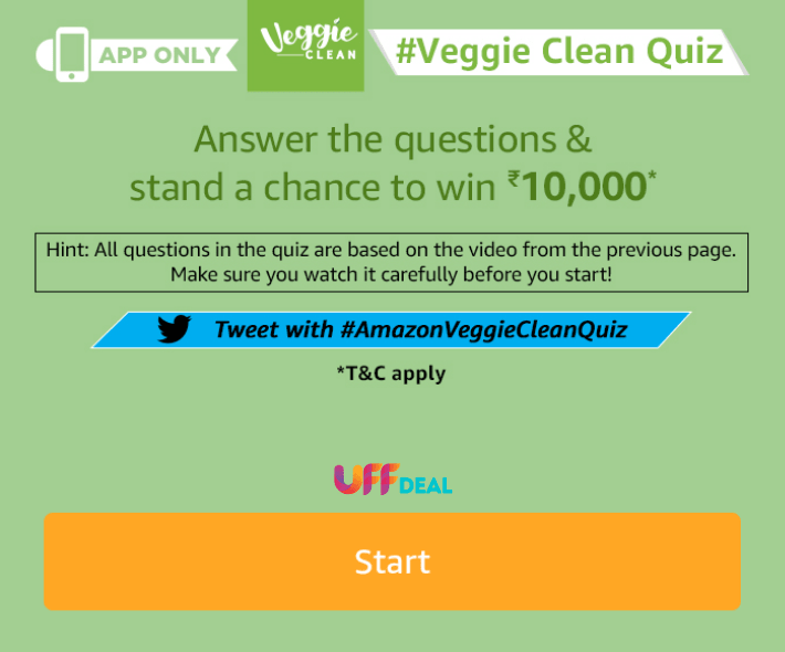 play amazon veggie clean quiz