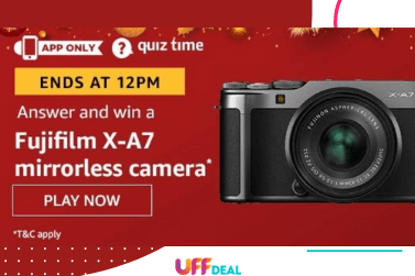 Amazon Quiz Answers 21 August 2020 | Play and Win FujiFilm Mirrorless Camera