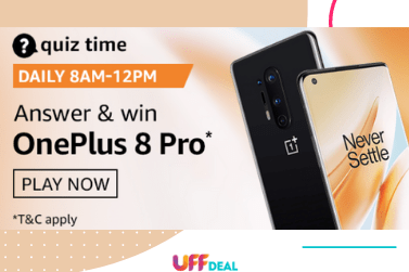 Amazon Quiz Answers 26 August 2020 | Play and Win OnePlus 8 Pro