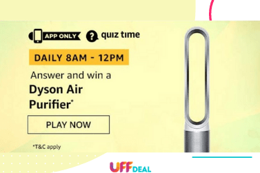 Amazon Quiz Answers 16 October 2020 | Answer and Win Dyson Air Purifier