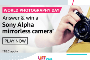 Amazon World Photography Day Quiz Answers | Win Sony Alpha Mirrorless Camera