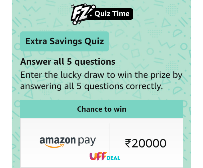 play amazon extra savings quiz