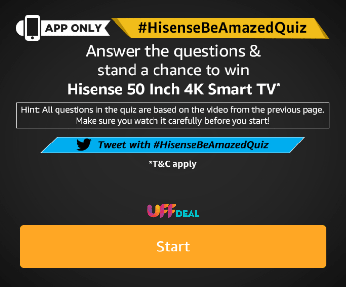 play amazon hisense be amazed quiz