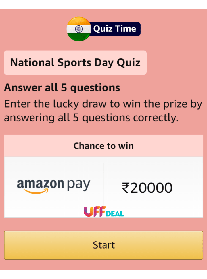 play amazon national sports day quiz