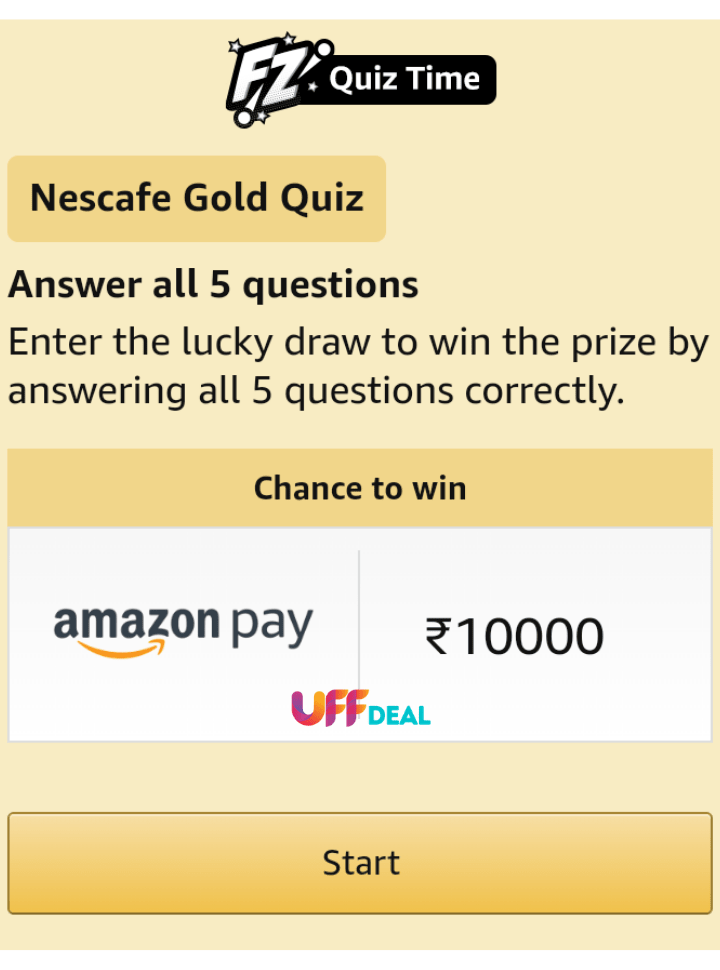 play amazon nescafe gold quiz