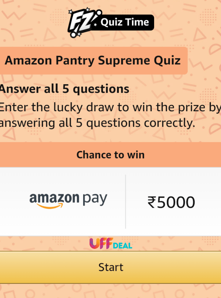 play amazon pantry supreme quiz