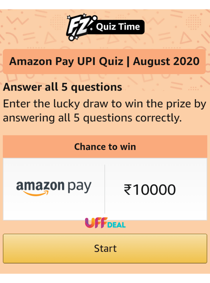 play amazon pay upi quiz