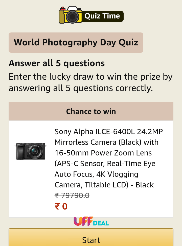 play amazon world photography day quiz