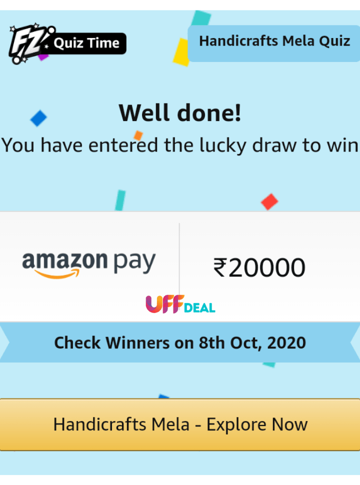 amazon handicrafts mela quiz winners