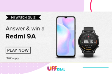 Amazon Mi Watch Quiz Answers | Play & Win Redmi 9A