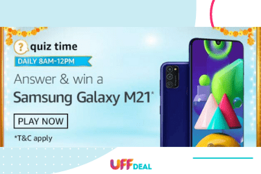 Amazon Quiz Answers 4 October 2020 | Play and Win Samsung Galaxy M21