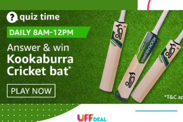 Amazon Quiz Answers 4 September 2020 | Play and Win Kookaburra Cricket Bat
