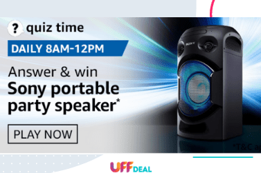 Amazon Quiz Answers 19 September 2020 | Play and Win Sony Portable Party Speaker