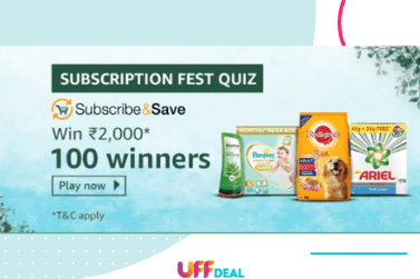 Amazon Subscription Fest Quiz Answers | Win ₹2000 Pay Balance