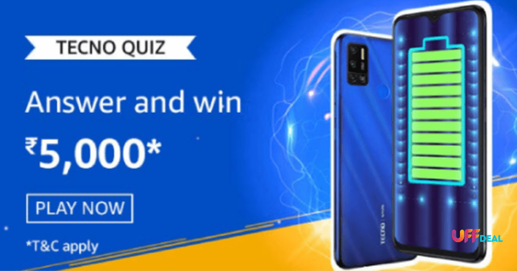 amazon tecno quiz answers today