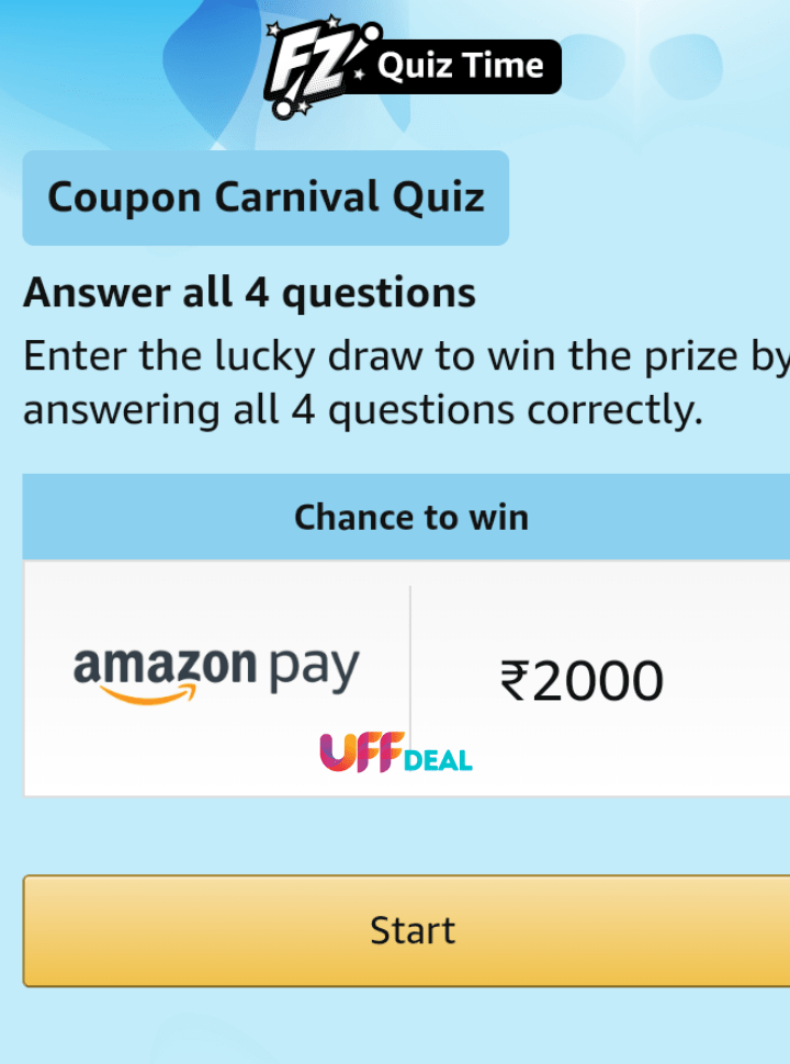 play amazon coupon carnival quiz