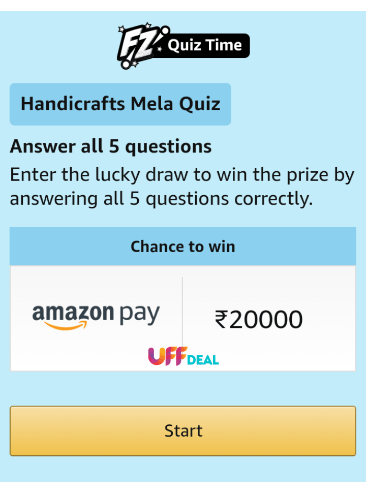 play amazon handicrafts mela quiz