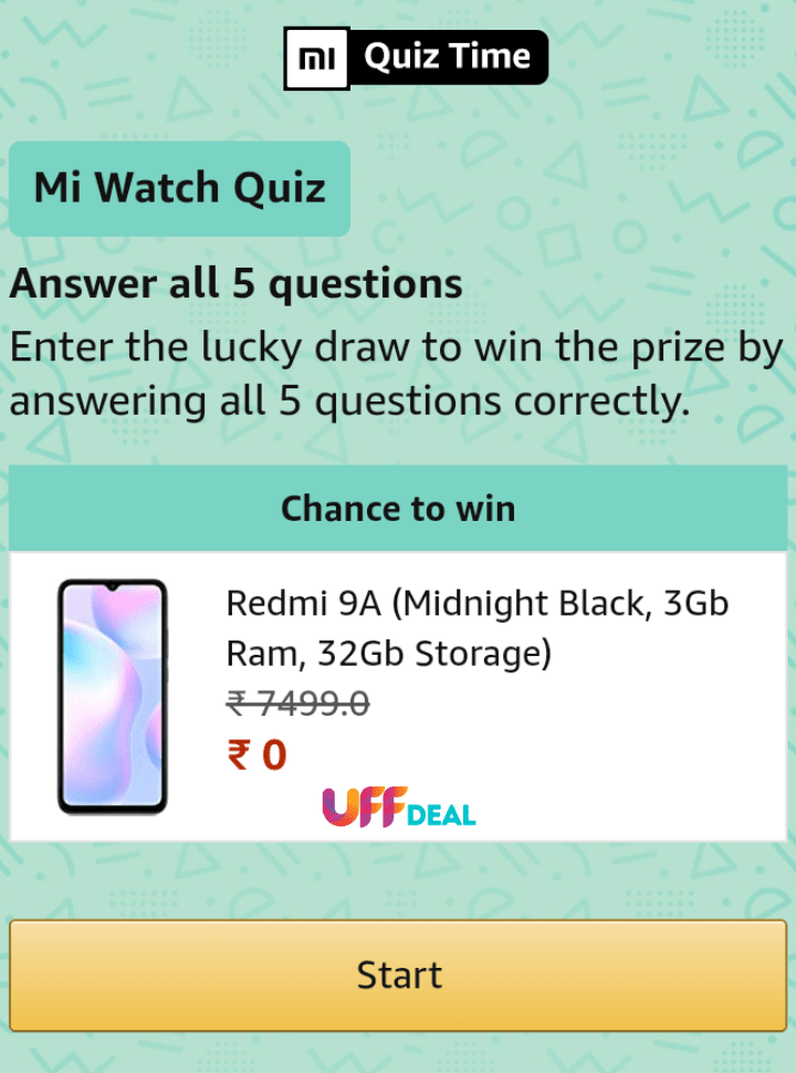 play amazon mi watch quiz