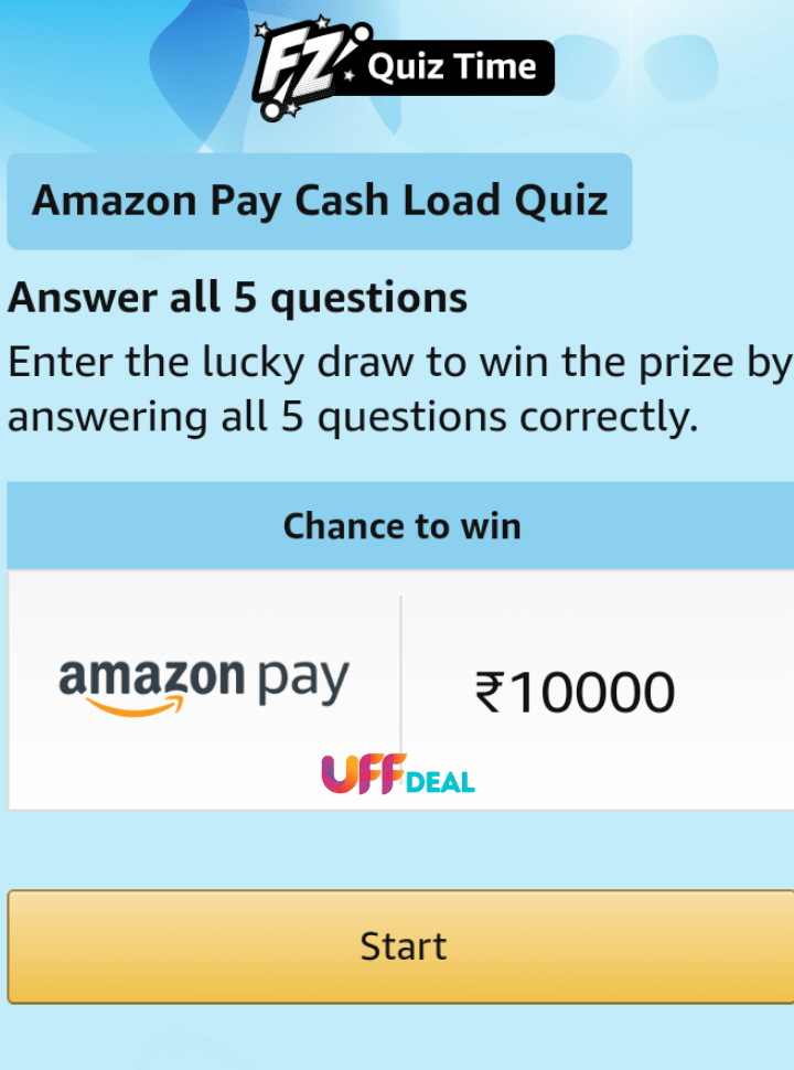 play amazon pay cash load quiz