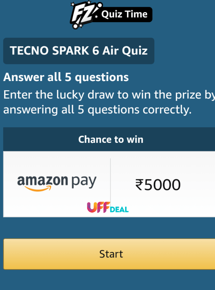 play amazon tecno quiz