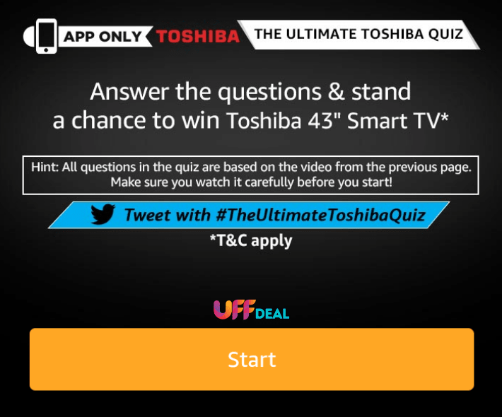 play amazon toshiba quiz