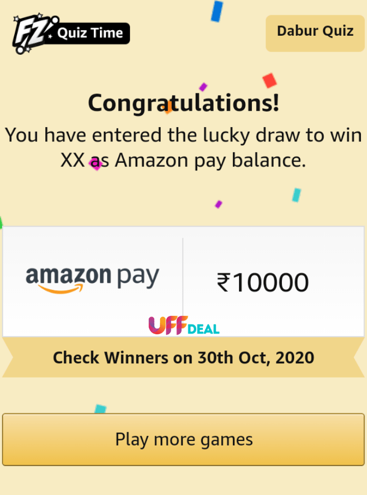 amazon dabur quiz winners