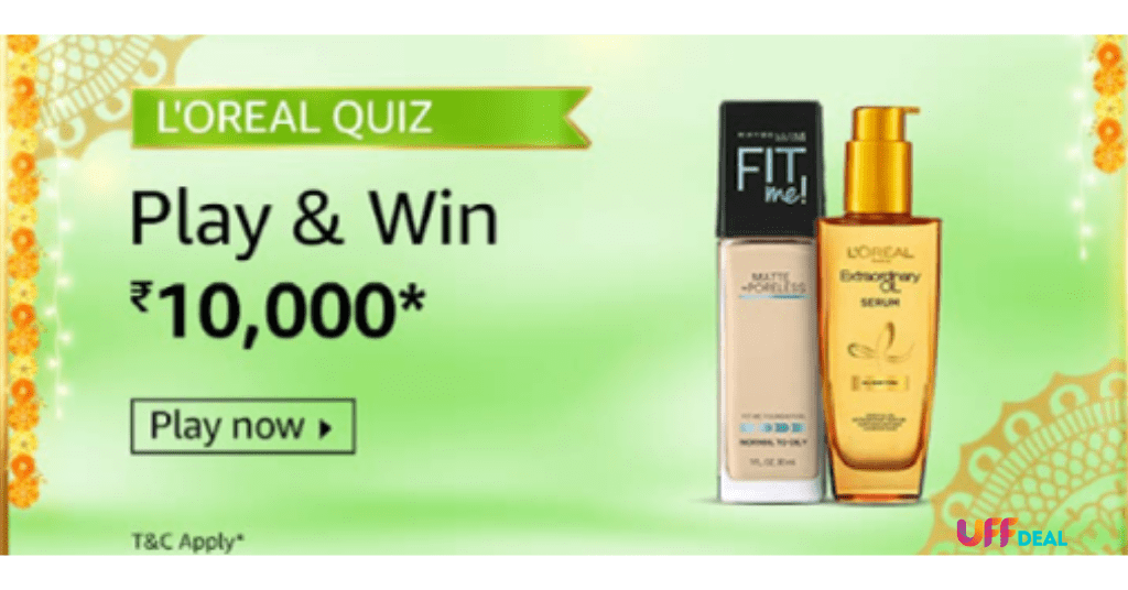 amazon loreal quiz answers today