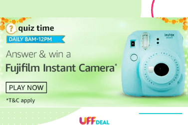 Amazon Quiz Answers 9 January 2021 | Answer and Win Fujifilm Instant Camera