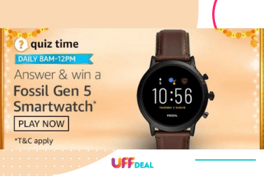 Amazon Quiz Answers 2 October 2020 | Play and Win Fossil Gen 5 Smartwatch