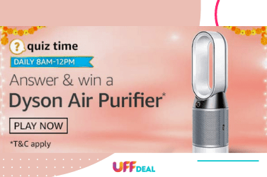 Amazon Quiz Answers 24 October 2020 | Answer and Win Dyson Air Purifier