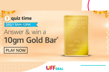 Amazon Quiz Answers 27 October 2020 | Answer and Win 10gm Gold Bar