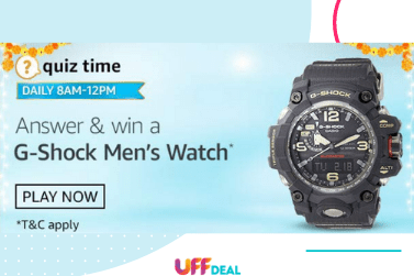 Amazon Quiz Answers 29 October 2020 | Answer and Win G-Shock Men’s Watch