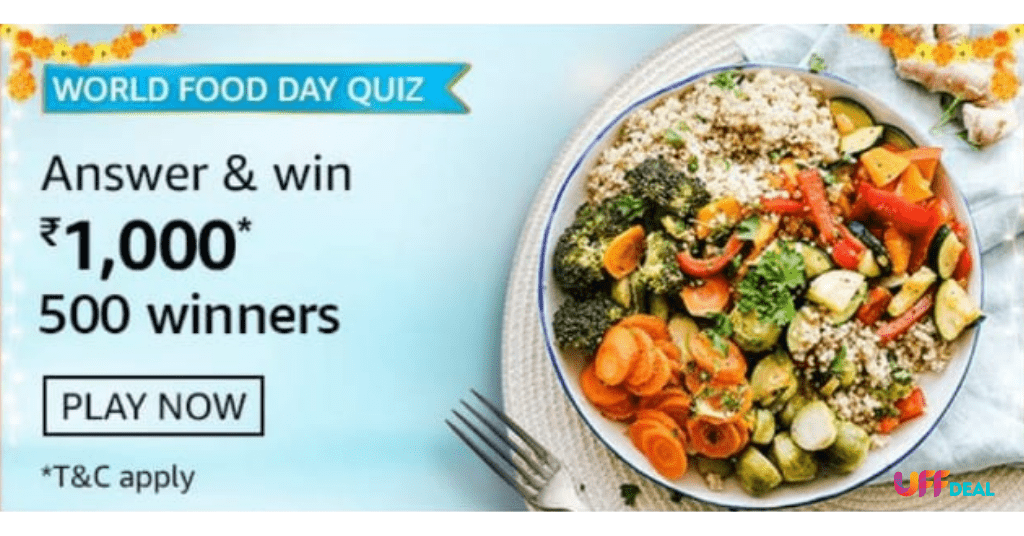 amazon world food day quiz answers today