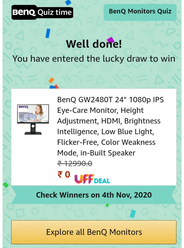 play amazon benq monitor quiz