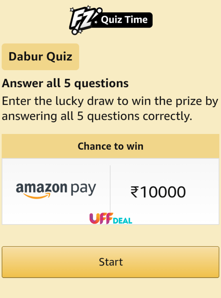 play amazon dabur quiz