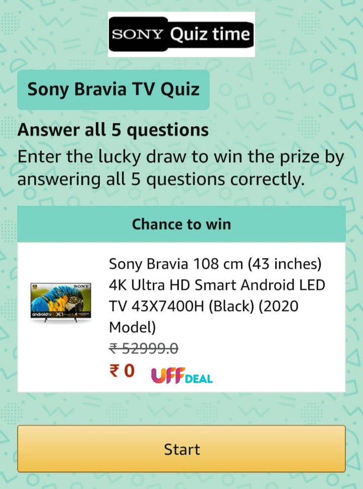 play amazon sony bravia tv quiz