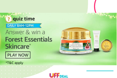 Amazon Quiz Answers 10 November 2020 | Answer and Win Forest Essentials Skincare