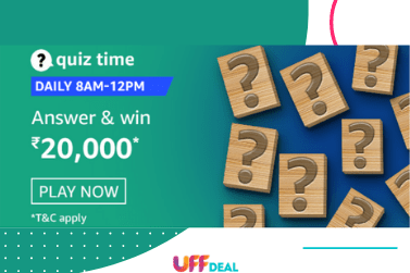Amazon Quiz Answers 25 December 2020 | Answer and Win ₹20,000 Pay Balance