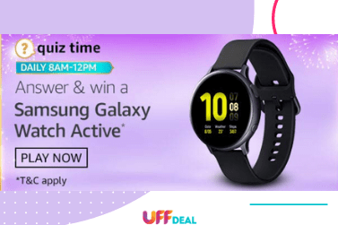 Amazon Quiz Answers 26 November 2020 | Answer and Win Samsung Galaxy Active Watch