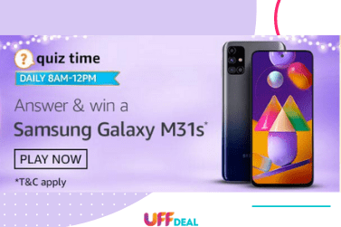 Amazon Quiz Answers 8 November 2020 | Answer and Win Samsung M31s