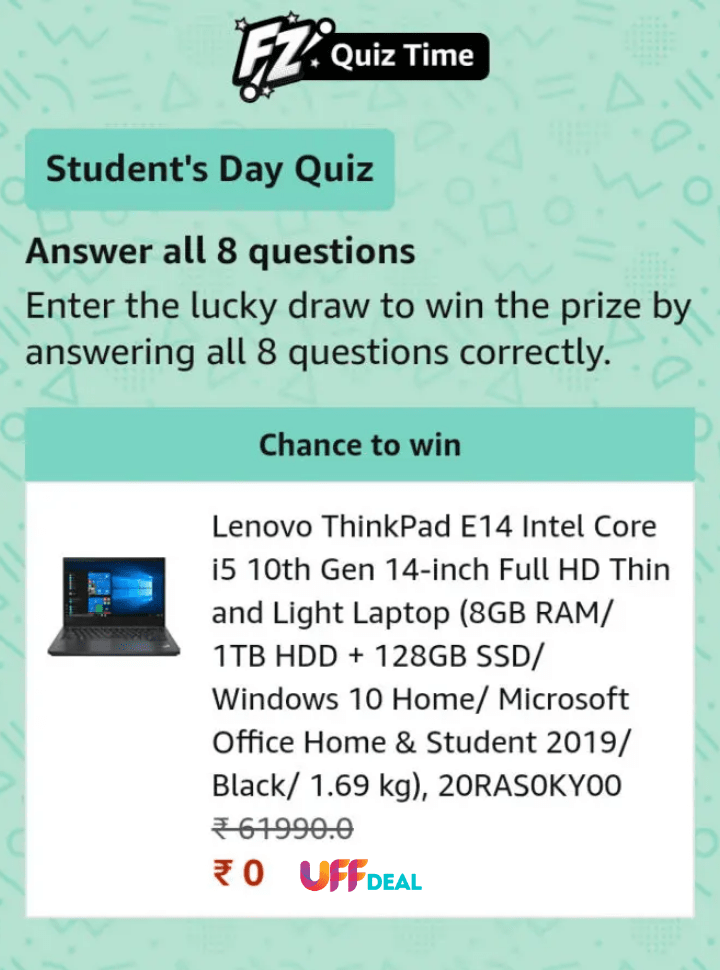 play amazon students day quiz