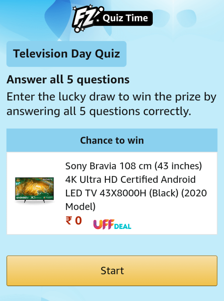play amazon television day quiz