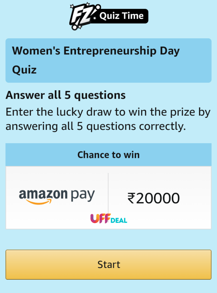 play amazon womens entrepreneurship day quiz