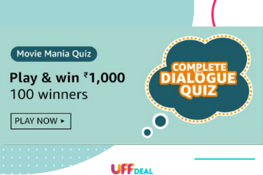 Amazon Movie Mania Quiz Answers | Answer & Win ₹1,000 Pay Balance