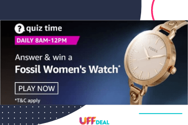 Amazon Quiz Answers 22 December 2020 | Answer and Win Fossil Women’s Watch