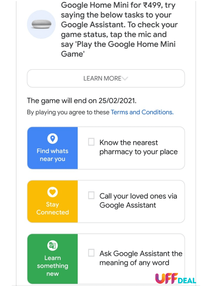 google home mini game 1 february task